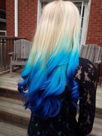 blonde hair with blue ends - Google Search