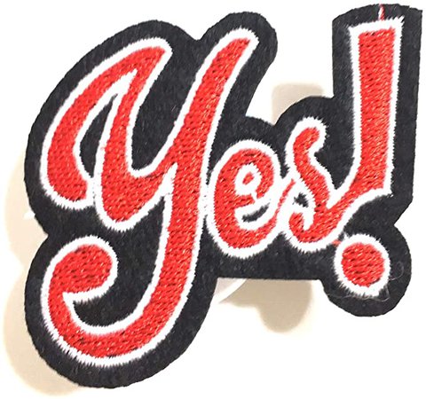 Amazon.com: YES Iron on Clothing Patches for Jeans Hats Jackets Backpacks Patch (Red/Black YES !): Arts, Crafts & Sewing