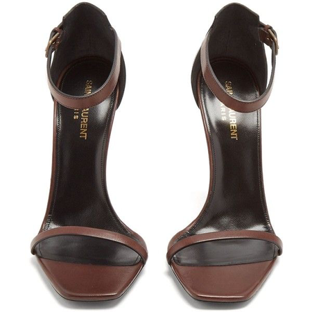 brown saint laurent heels