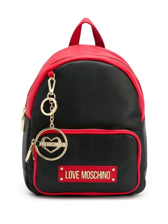Love Moschino Logo Plaque Backpack - Farfetch