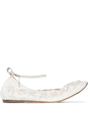 Simone Rocha pearl-embellished Ballerina Shoes - Farfetch