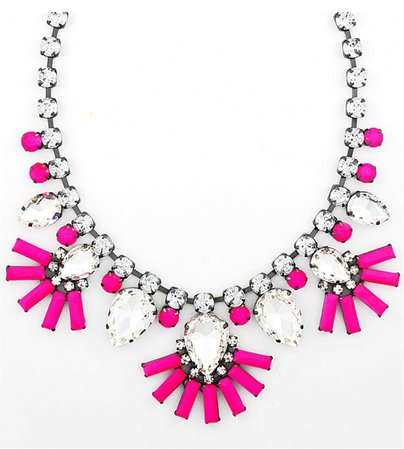pink statement necklace