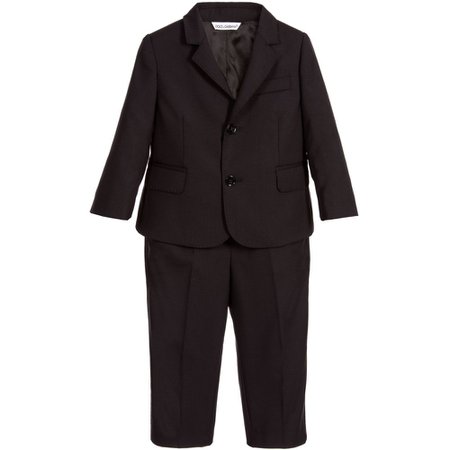 Dolce & Gabbana - Baby Boys Black Wool Suit | Childrensalon Outlet