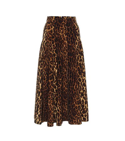 NORMA KAMALI Grace leopard-print midi skirt