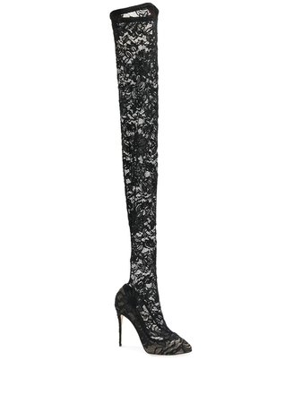 Shop Dolce & Gabbana Coco thigh-high boots with Express Delivery - FARFETCH
