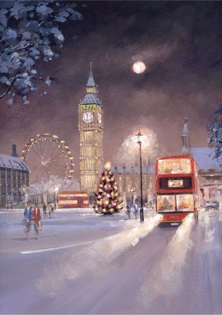 London in Winter Painting