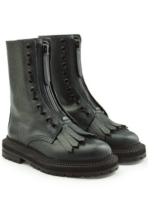 Leather Kiltie Boots Gr. IT 37