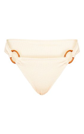 Sand Ring Detail Crinkle Bikini Bottom | PrettyLittleThing