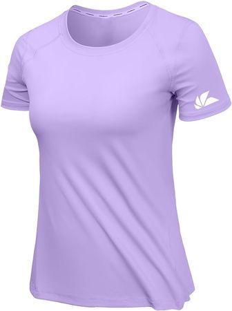 Amazon.com: Wearics Womens Slim Fit Athletic Breathable Stretchable Gym T-Shirt Lavender Large : Clothing, Shoes & Jewelry