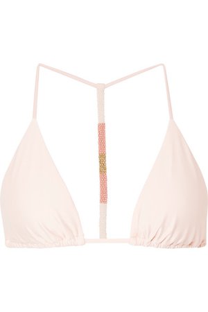 ViX | Ella bead-embellished triangle bikini top | NET-A-PORTER.COM
