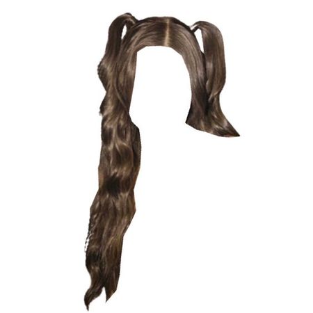 long brown hair half up half down pigtails hairstyle