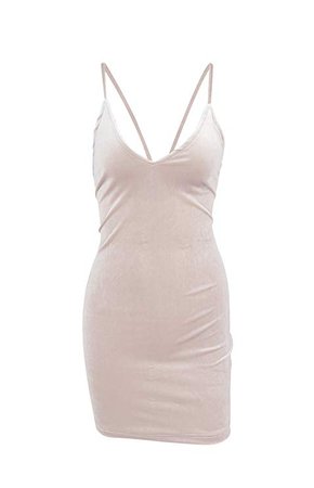 Zyyfly Doramode Womens Spaghetti Strap Bodycon Sleeveless Backless Velvet Sexy Short Club Dress at Amazon Women’s Clothing store: