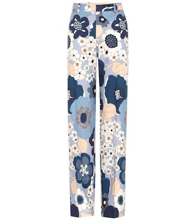 Printed cotton trousers