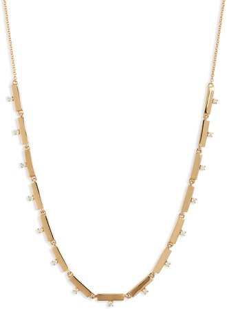 Kiera Scattered 18K Gold & Diamond Necklace
