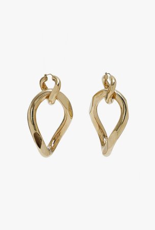 Brass Earrings With Burnished Gold Finish for Women - Balmain.com