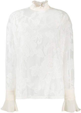 floral lace blouse