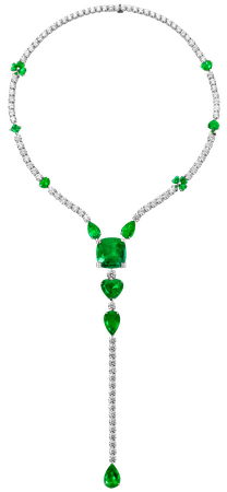 Emerald & diamond necklace