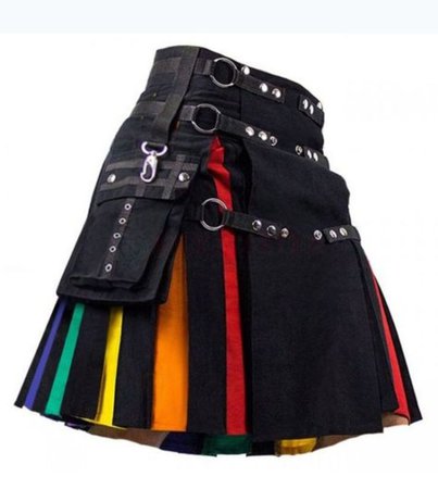 Rainbow goth skirt