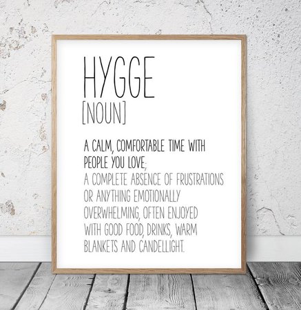 Hygge Sign Hygge Wall Art Funny Definition Poster Hygge | Etsy