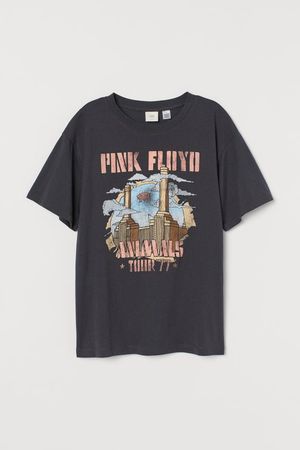 T-shirt imprimé - Gris foncé/Pink Floyd - FEMME | H&M FR