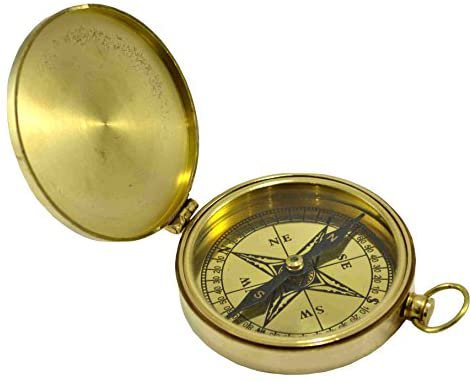 Indian Nautical Instruments Engravable Compass Antique Replica Nautical Compass Brass Pocket Compass