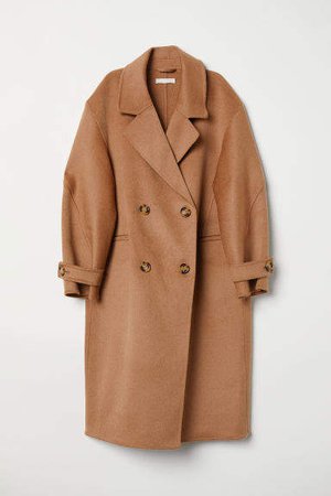 Cashmere-blend Coat - Beige