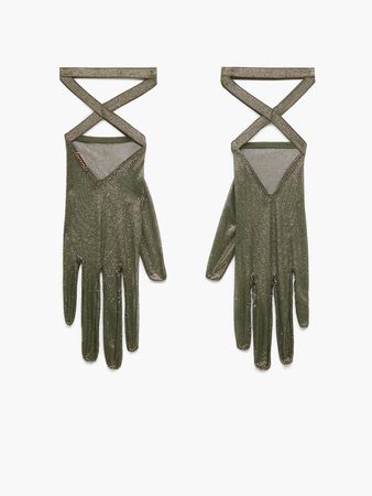Platinum Play Strappy Mesh Gloves (XS-XL) in Green | SAVAGE X FENTY