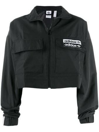 Black Adidas Cropped Sports Jacket | Farfetch.com