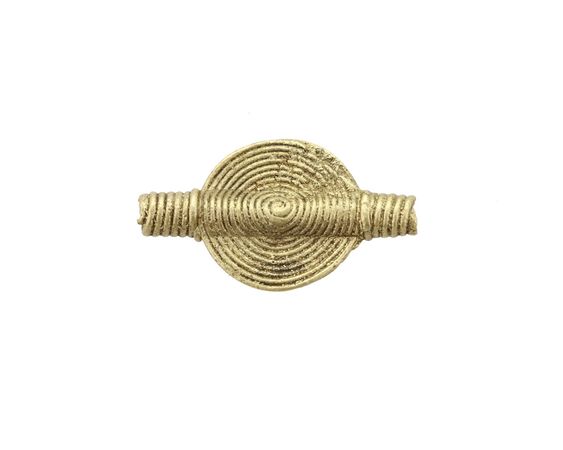 African Brass Disc 27-33x17-20mm - Lima Beads