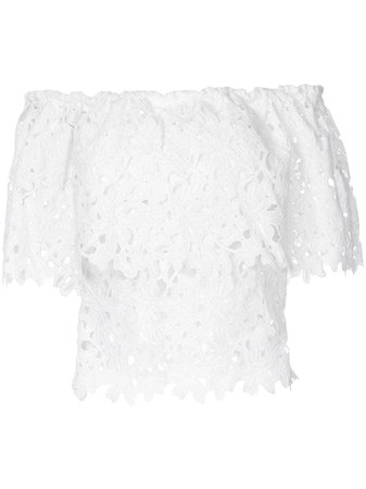 white lace off the shoulders