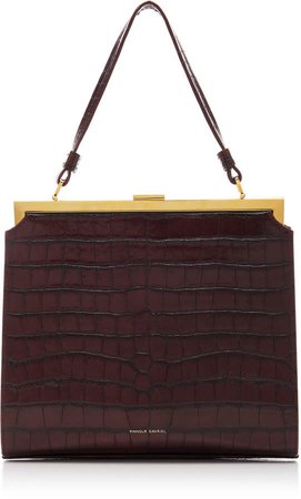 Elegant Croc-Embossed Leather Shoulder Bag
