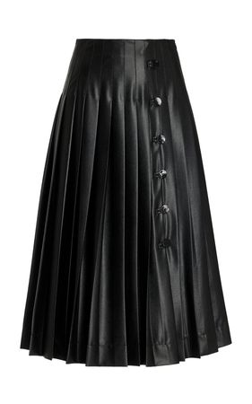 Tullius Pleated Faux Leather Midi Skirt By Altuzarra | Moda Operandi