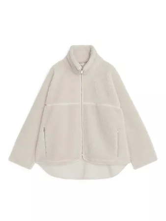 Wool Blend Pile Jacket - Light Beige - Jackets & Coats - ARKET NO