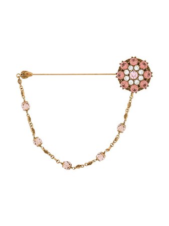 Dolce & Gabbana Crystal-Embellished Brooch WPM2C1W1111 Gold | Farfetch