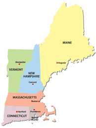 new england map - Google Search