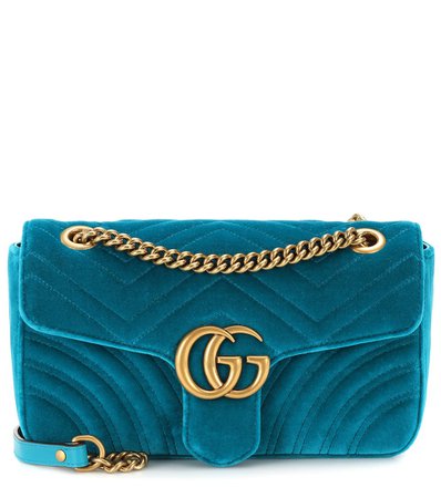 Gg Marmont Small Velvet Shoulder Bag - Gucci | mytheresa.com