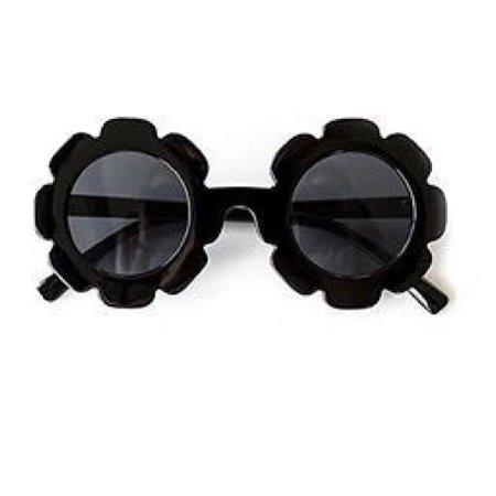 flower frame sunglasses (black)