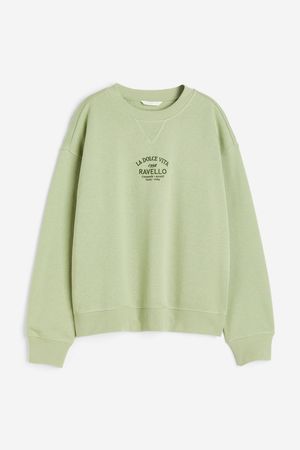 Sweatshirt - Light green - Ladies | H&M US