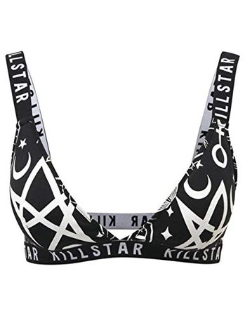 Killstar Women's Bra Occult Symbols - Black Mass Bra Bralet M: Amazon.co.uk: Clothing