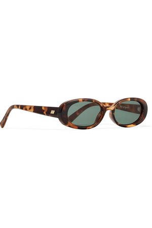 Le Specs | Outta Love oval-frame tortoiseshell acetate sunglasses | NET-A-PORTER.COM