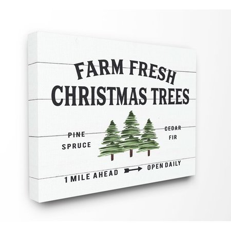 The Stupell Home Decor Collection White Planked Look Holiday Farm Fresh Christmas Trees Spruce and Fir Stretched Canvas Wall Art, 16 x 1.5 x 20 - Walmart.com - Walmart.com