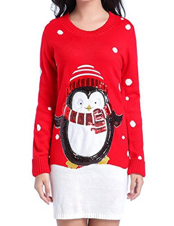 Red Penguin Ugly Christmas Sweater
