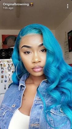 Pinterest - Beautiful long straight wigs for black women lace front wigs human hair wigs hai... , #bluehair #bluehaircolor #bluehairstyl | Blue Hairstyles