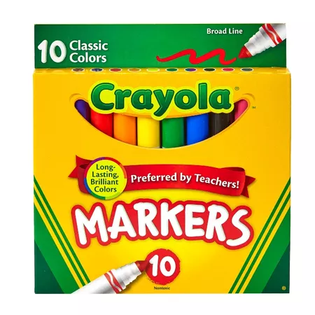 Crayola® Markers Broad Line 10ct Classic : Target