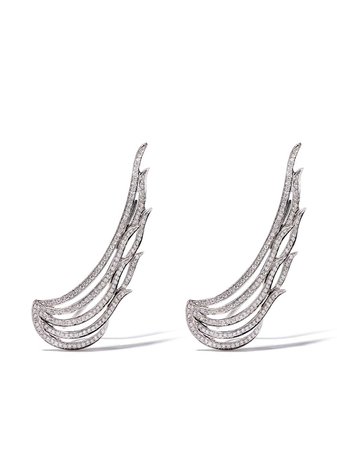 As29 18Kt White Gold Ocean Diamond Ear Cuffs | Farfetch.com