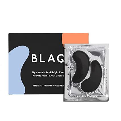 BLAQ Eye Mask with Hyaluronic Acid - Activated Charcoal Under Eye Mask - Hydrogel Under Eye Patches for Puffy Eyes and Dark Circles - Anti Aging Gel Eye Pads - Anti Wrinkle Patches - 5 pcs : Beauty & Personal Care