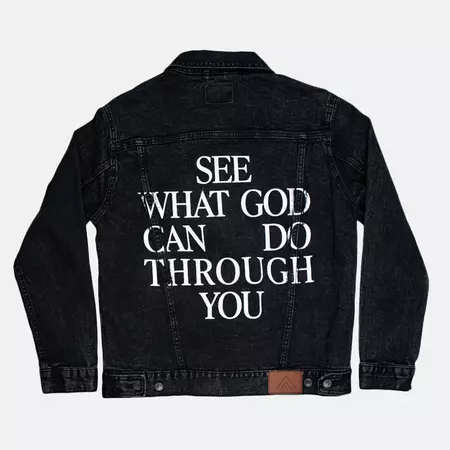 Elevation Church Vintage Black Denim Jacket - Back