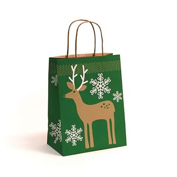 Woodland Critters Christmas Shopping Bags 16" x 6" x 13" - 250 Bags/Case