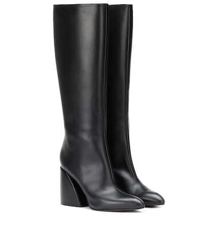 Printed Leather Knee-High Boots | Vetements - mytheresa