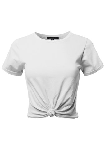 White knotted tshirt